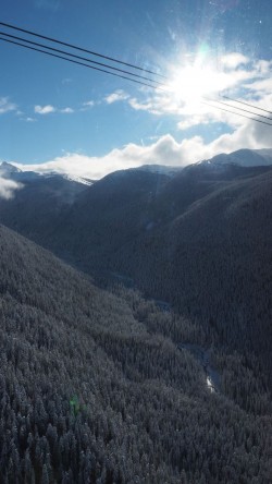 Ausblick aus der Peak2Peak Gondel